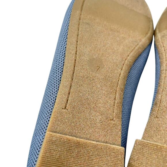 Old Navy Women‎ Baby Blue Knit Almond Toe Ballet Flats Size 7 - Picture 9 of 10